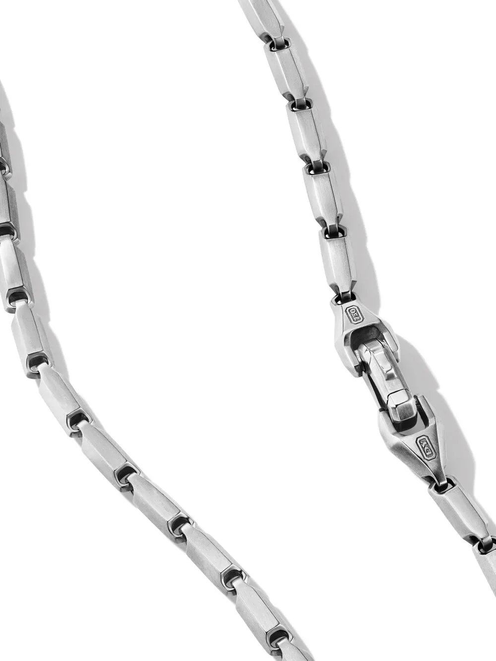 David Yurman Faceted Link Necklace In Silber