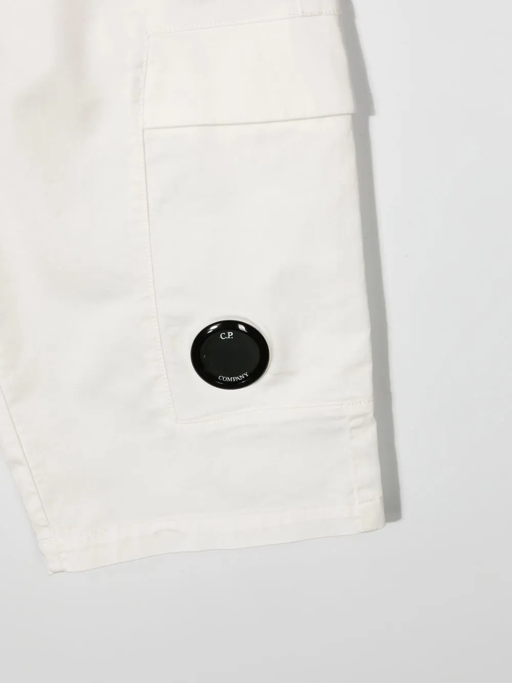  C.p. Company Kids Teen Cargo Shorts Mit Linsen Detail   Weiß 