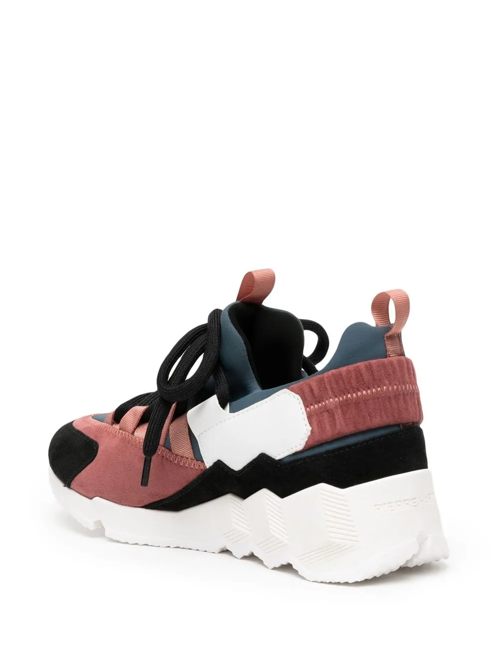 Pierre Hardy lace-up leather sneakers Red