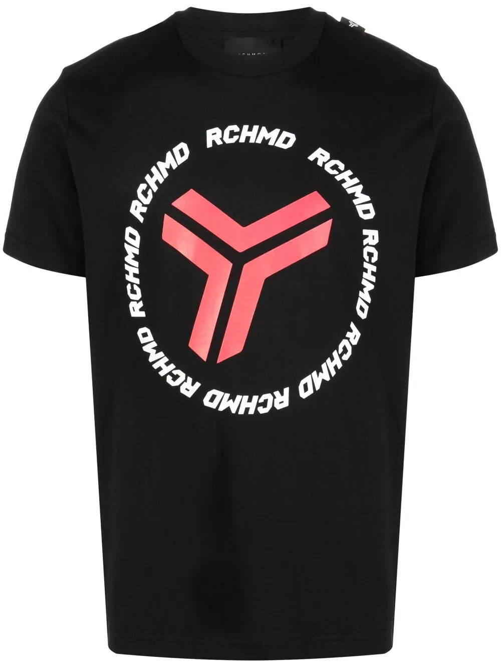 

John Richmond playera con logo estampado - Negro