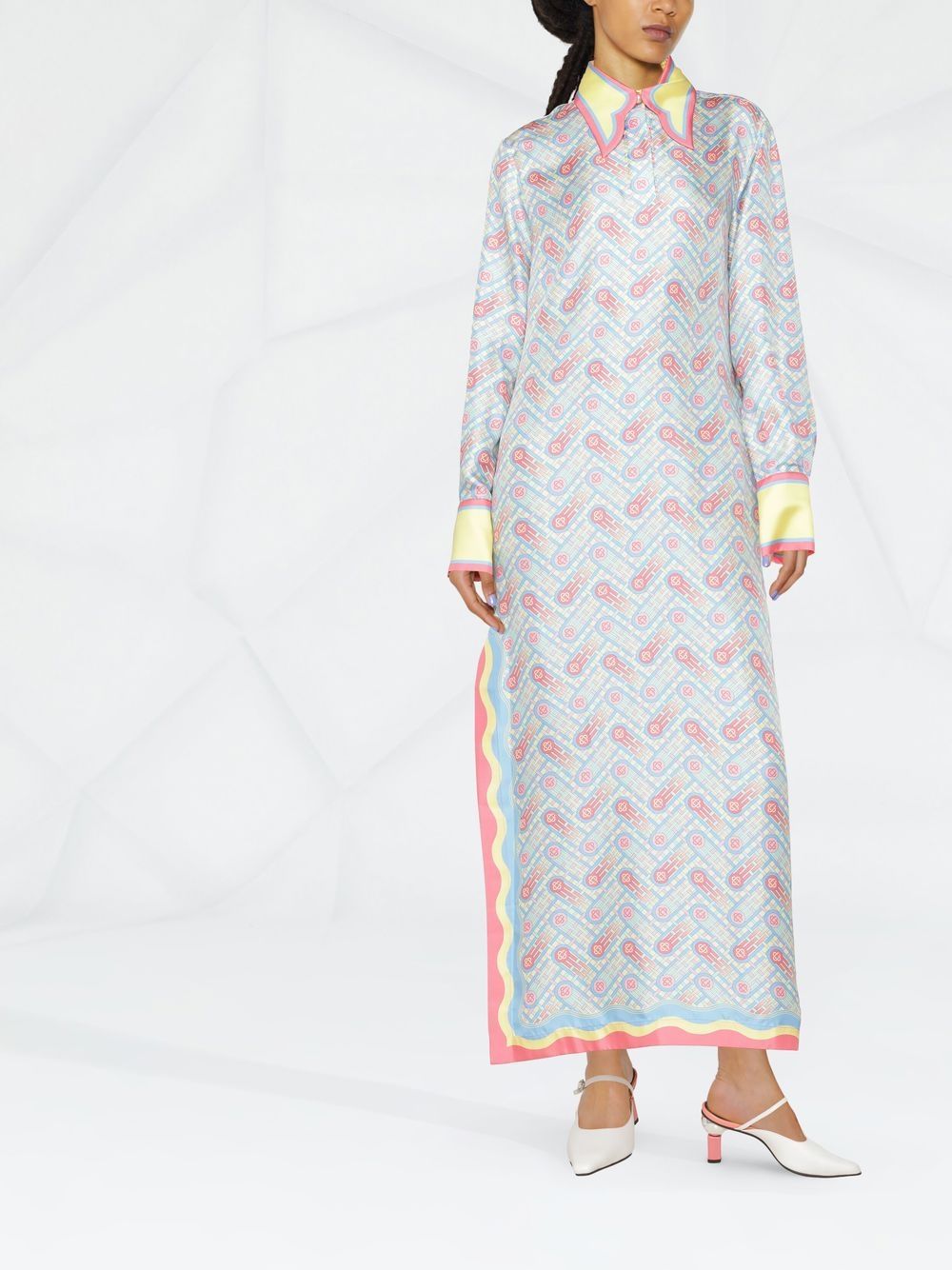 Ping Pong Monogram Silk Dress – Casablanca Paris