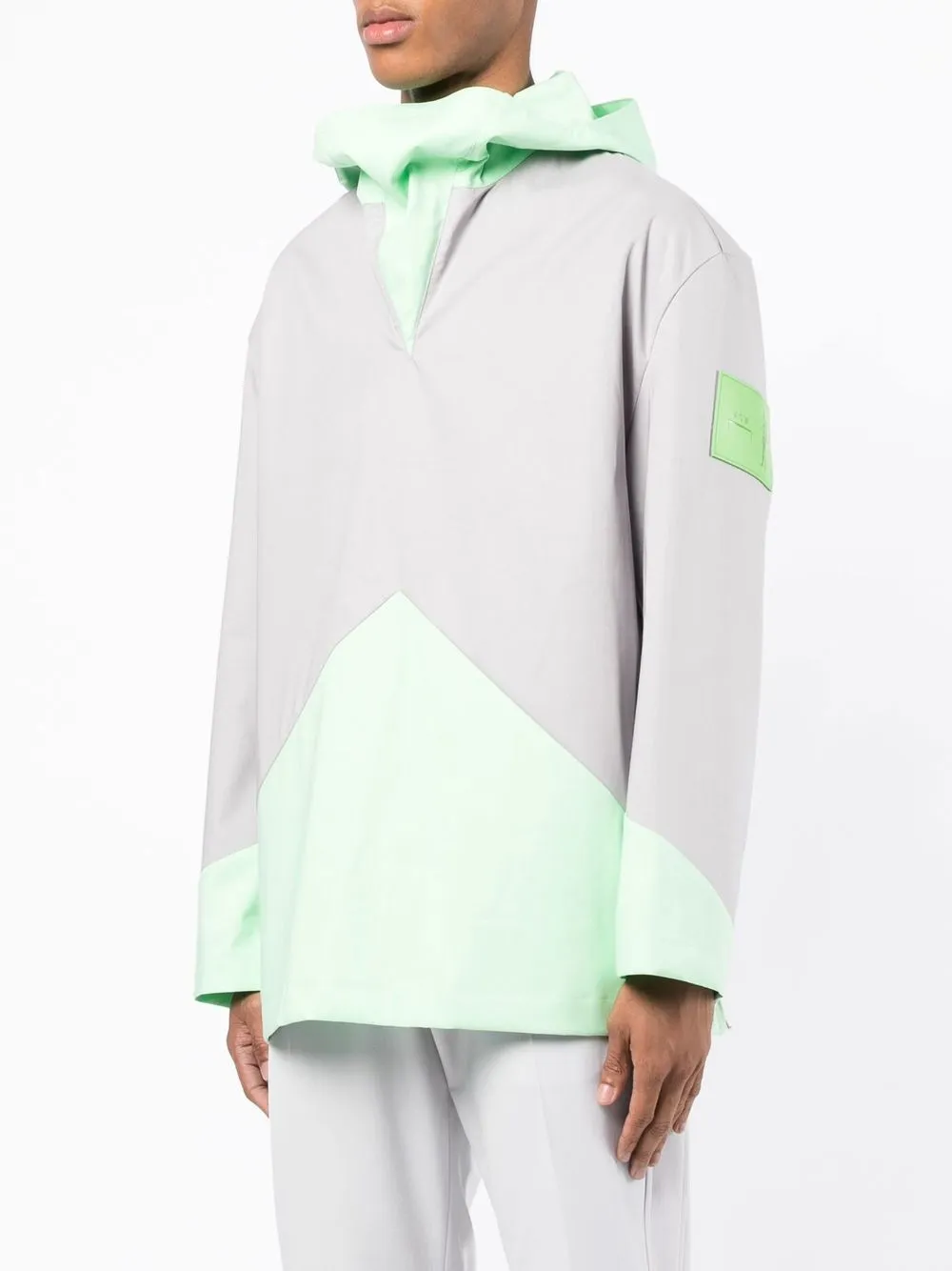  A Cold Wall* Windbreaker Mit Geometrischen Einsätzen   Grau 