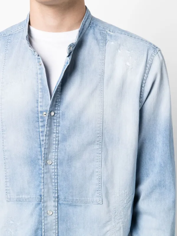 DONDUP Band Collar Denim Shirt - Farfetch