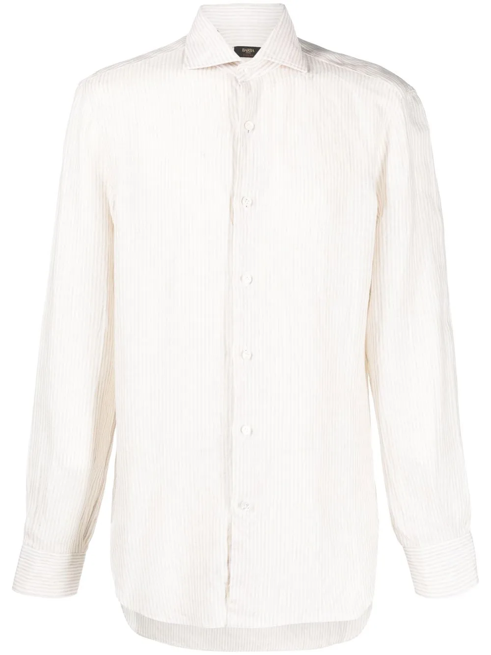 

Barba long-sleeve linen shirt - Neutrals