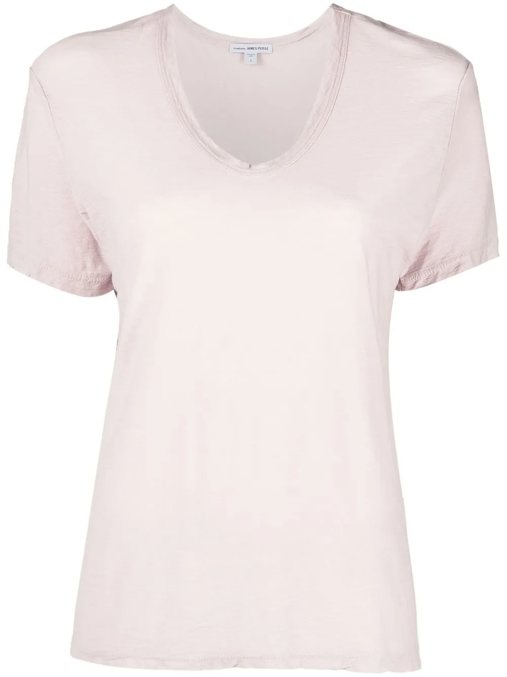 

James Perse playera con cuello en V - Rosado