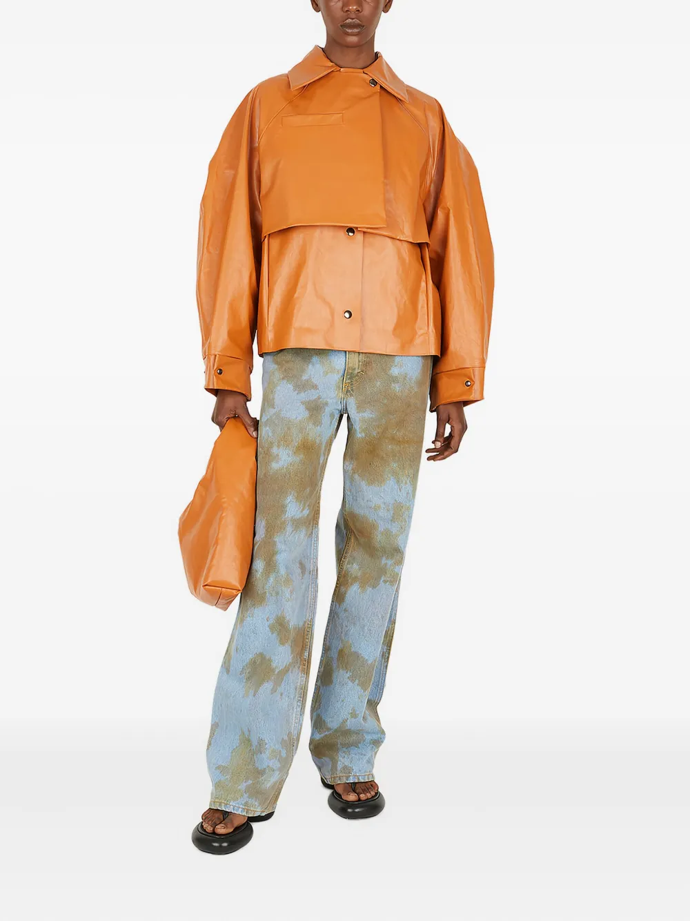 KASSL Editions layered leather trench coat | Trench Coats & Raincoats | Image 2