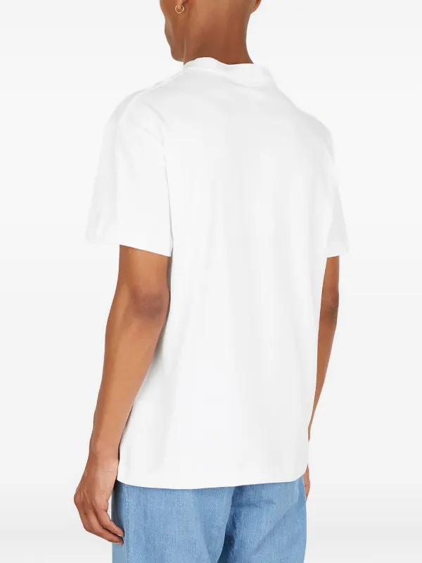 T-shirt Soulland Manches Courtes Blanc Avec Print - Neuf Avec étiquettes, Taille S, Style Streetwear