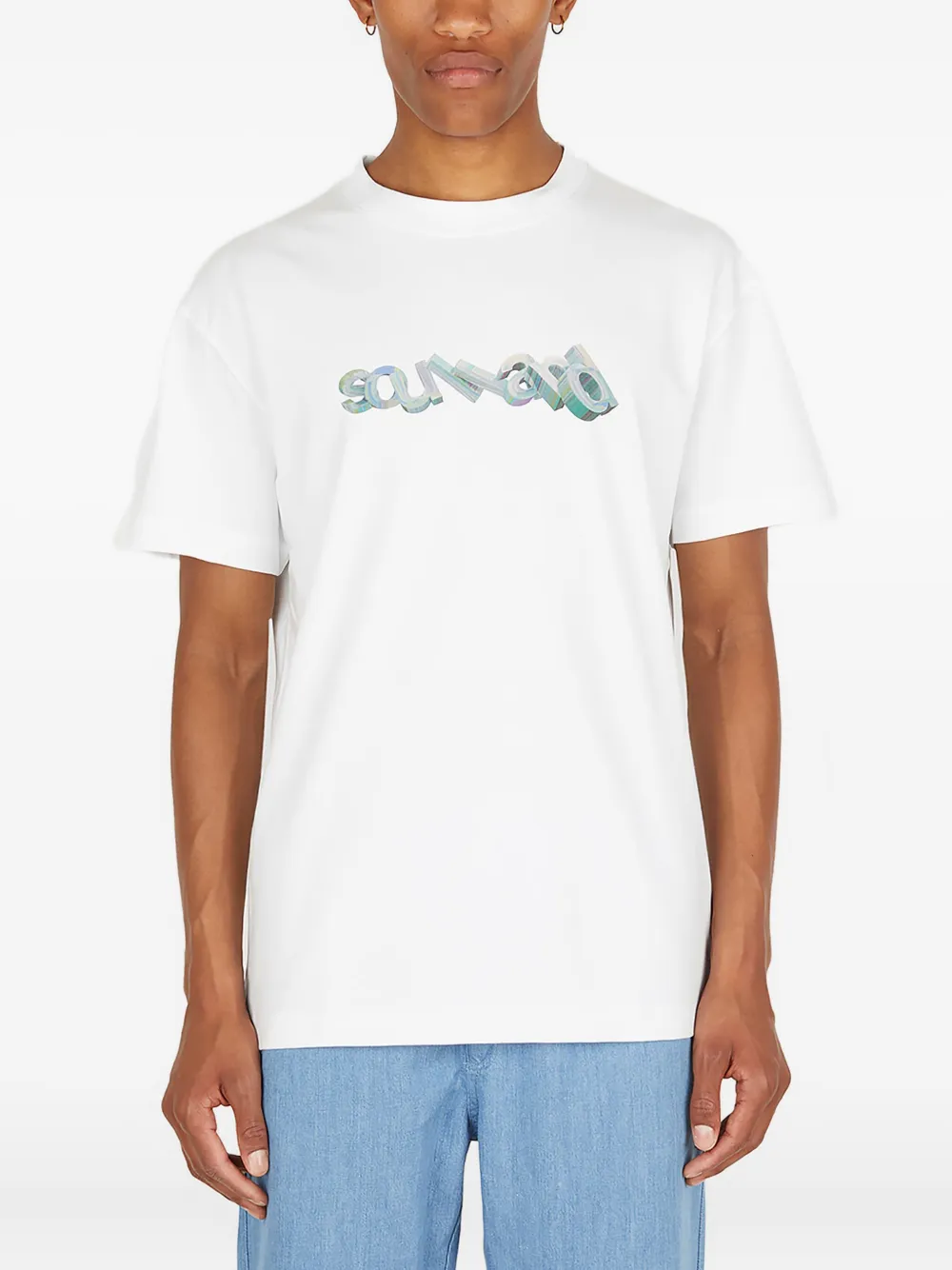 Soulland Tilting logo-print T-shirt - WHITE Soulland Tilting logo-print T-shirt - WHITE