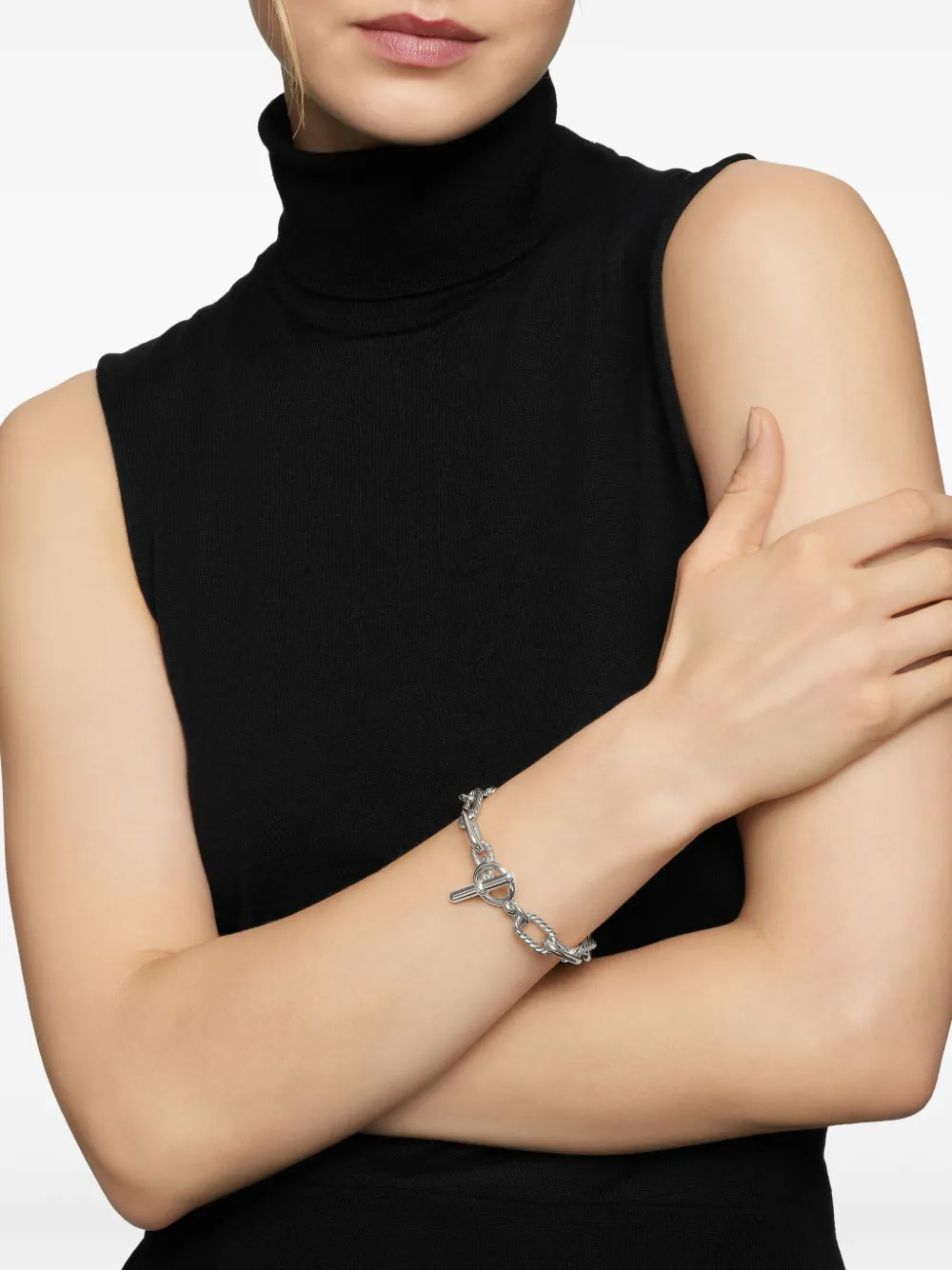 David Yurman Bracciale a catena DY Madison Toggle in argento sterling (11mm) | Image 2