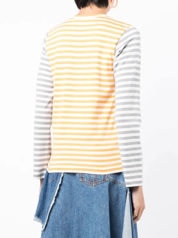 Comme Des Garçons Play T-shirt Met Lange Mouwen Geel FARFETCH NL