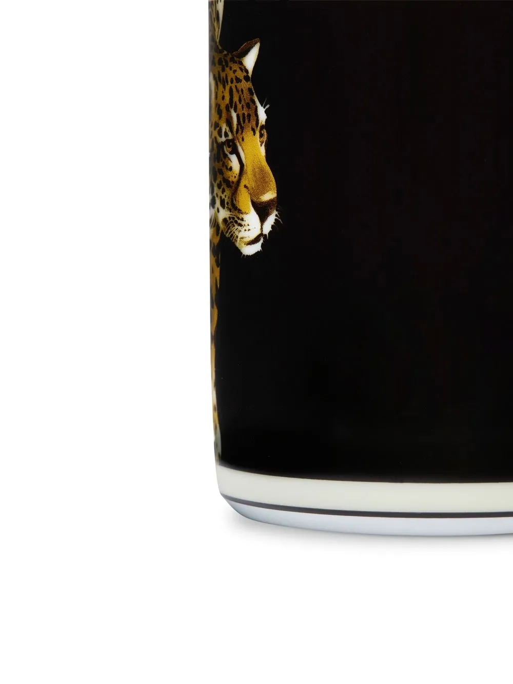 Shop Dolce & Gabbana Leopard-print Porcelain Mug In Black