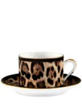 Dolce & Gabbana leopard-print porcelain tea set - Black