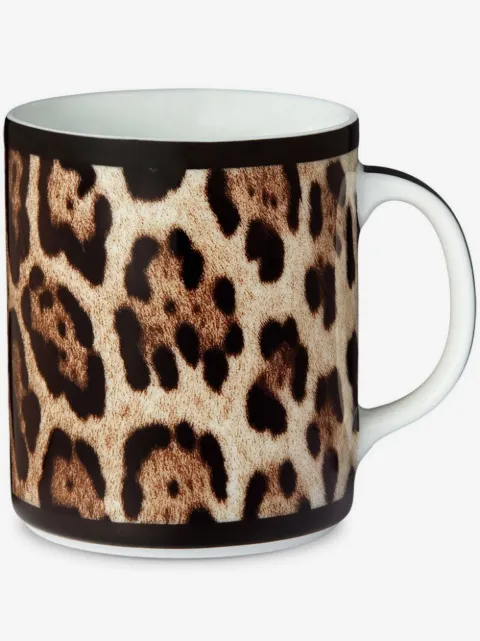 Dolce & Gabbana leopard-print porcelain mug