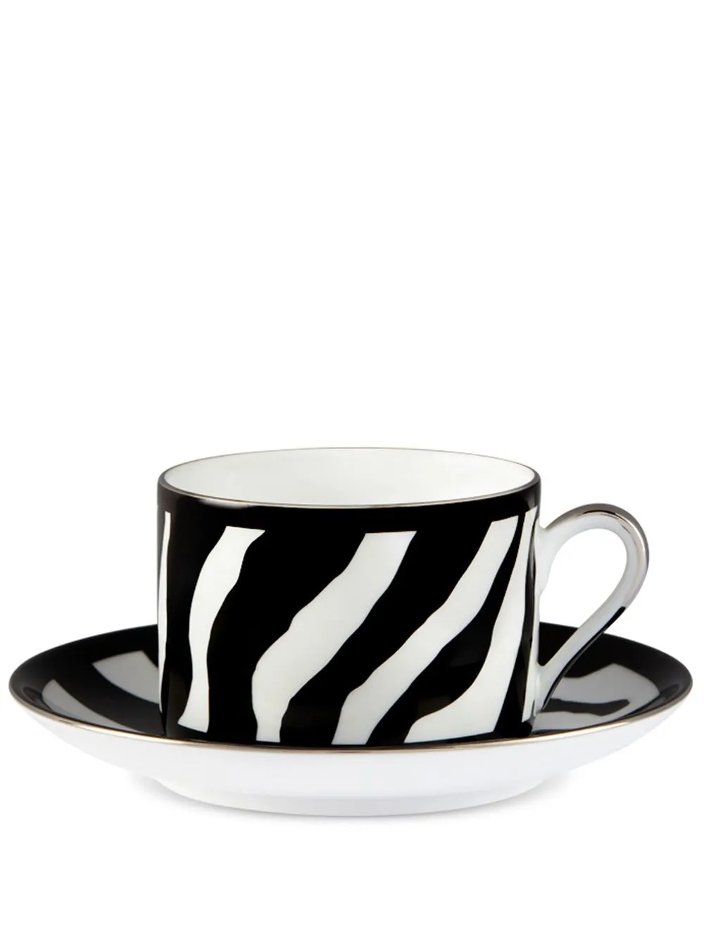 

Dolce & Gabbana zebra-pattern porcelain tea set - Black