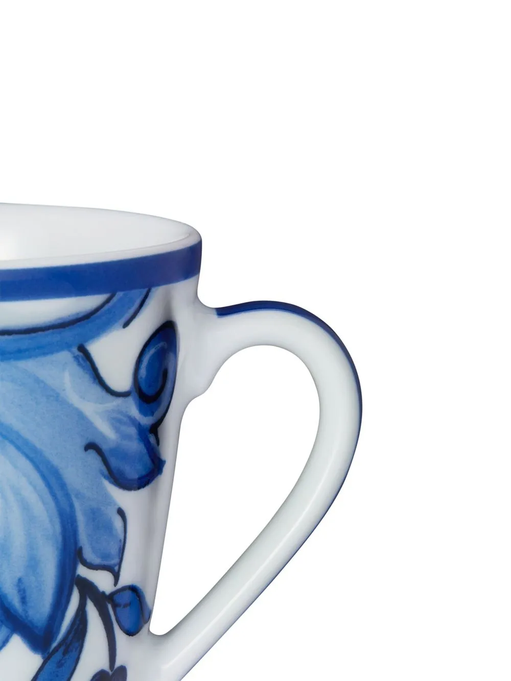  Dolce & Gabbana Porzellanbecher Mit Archiv Print   Blau 