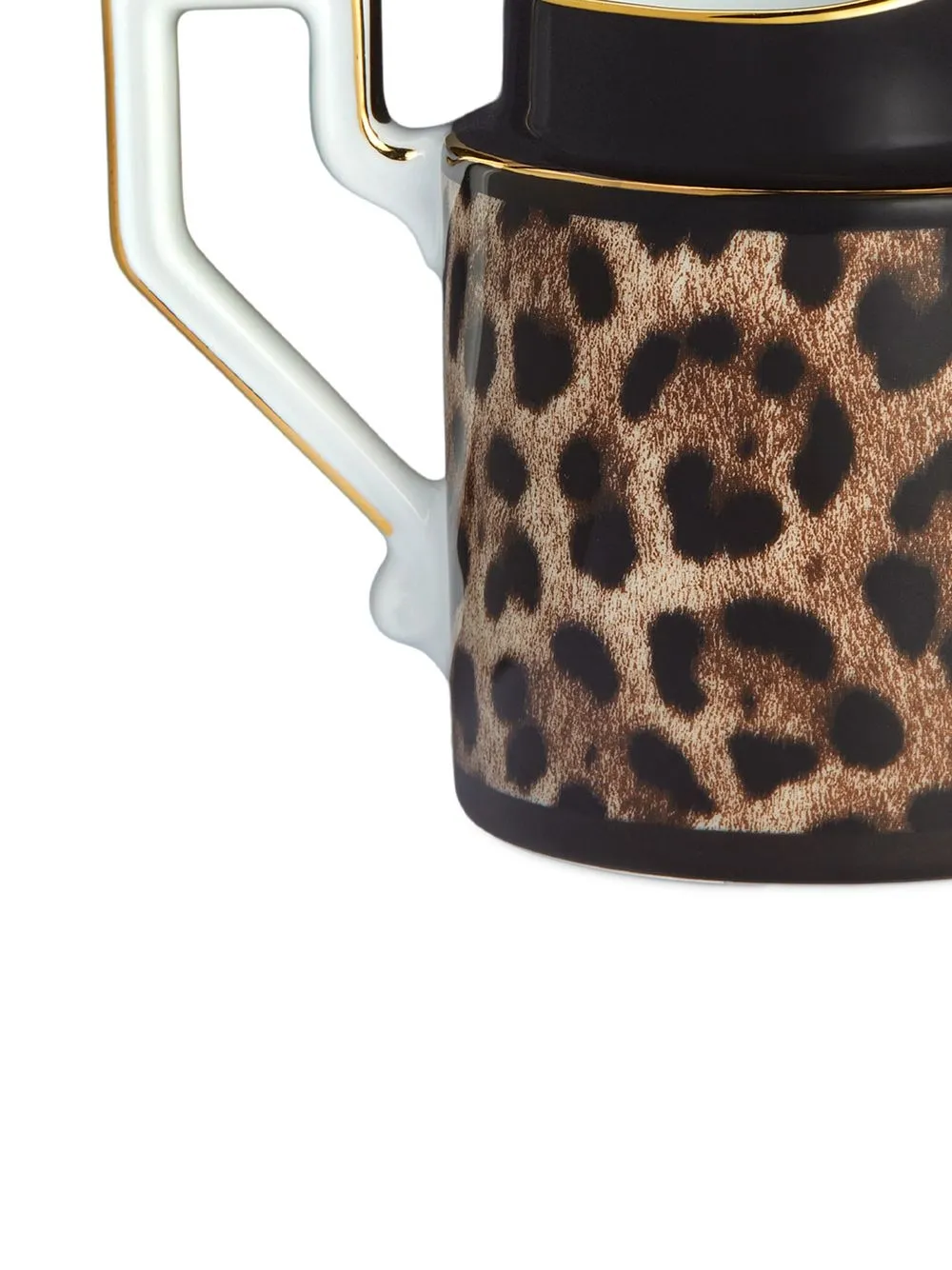  Dolce & Gabbana Milchkännchen Mit Leoparden Print   Schwarz 