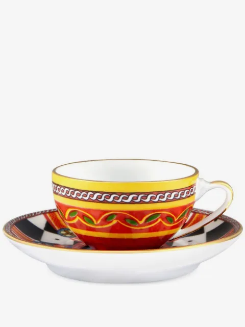Dolce & Gabbana Carretto Siciliano espresso cups with saucers (set of two)