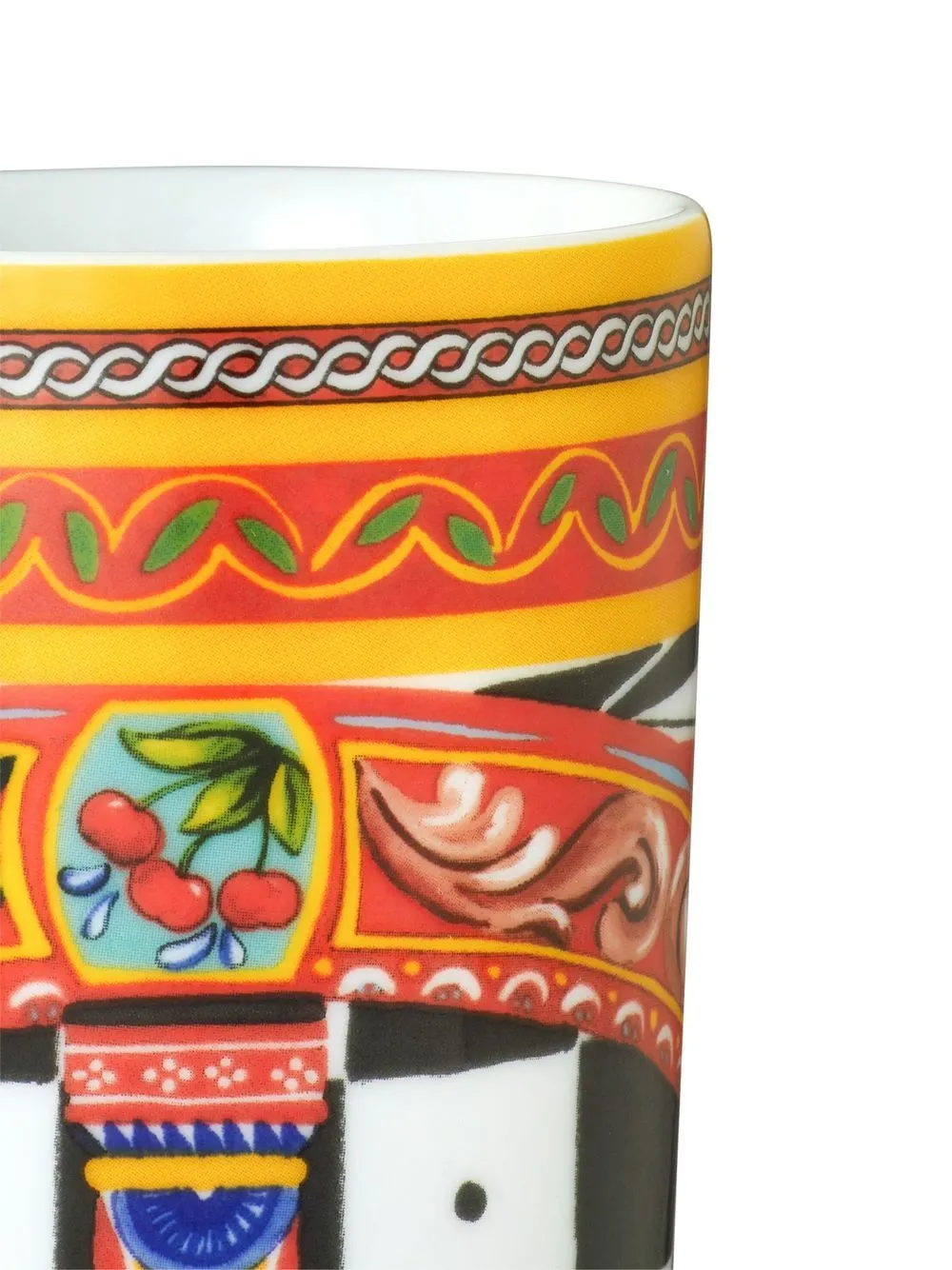 Dolce & Gabbana Porzellantasse Mit Archiv Print   Gelb 
