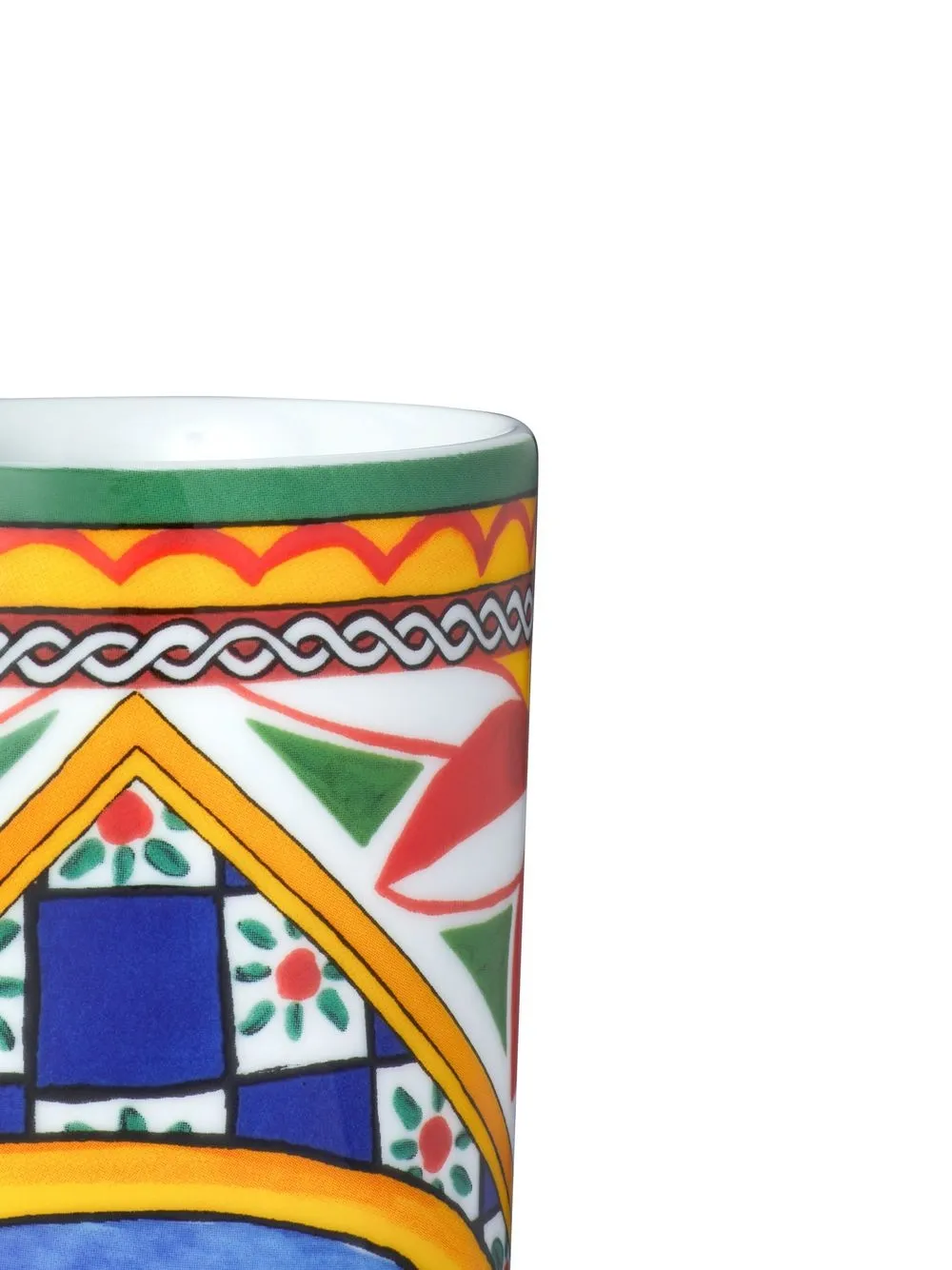  Dolce & Gabbana Porzellantasse Mit Archiv Print   Weiß 