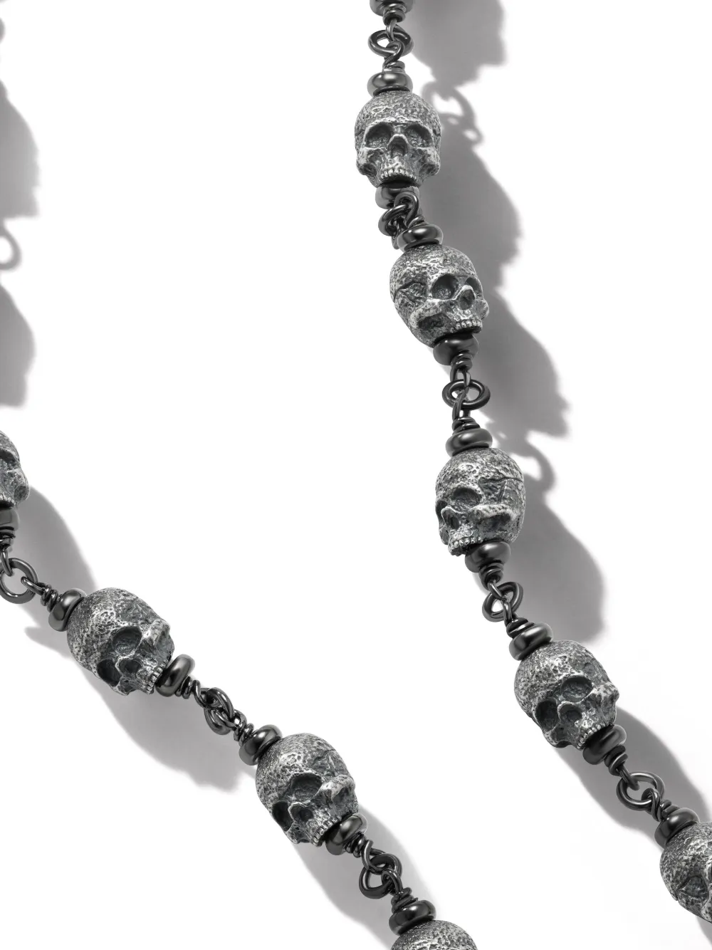 David Yurman Sterling Silver Skull Necklace In Mss24