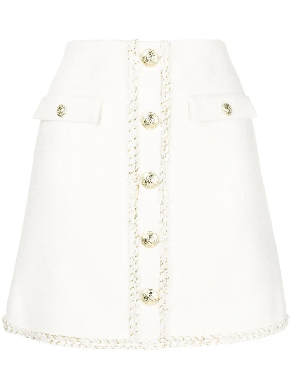 

Rebecca Vallance Sigourney buttoned mini skirt - White