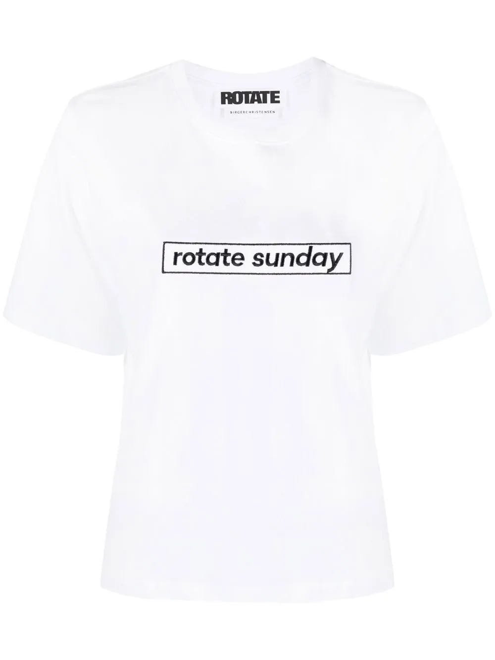 

ROTATE Aster logo-embroidered T-shirt - White