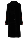 Philipp Plein monster-print faux-fur coat - Black
