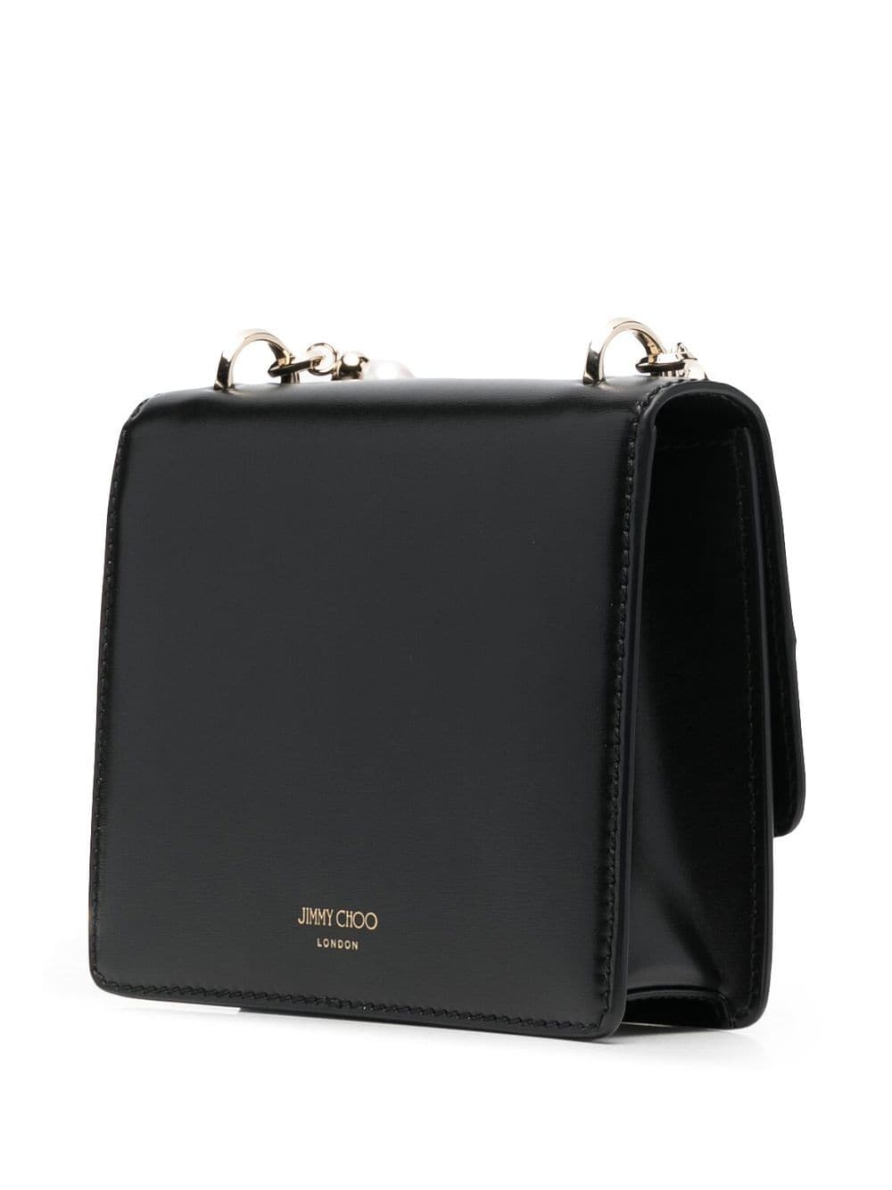 Shop Jimmy Choo Avenue Quad Xs Shoulder Bag In Black