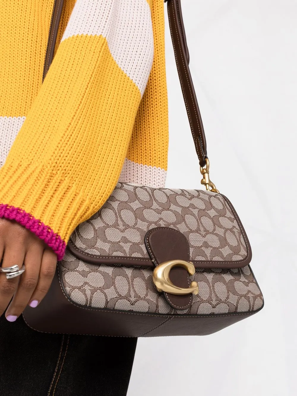 Coach Tabby Monogram Shoulder Bag Farfetch