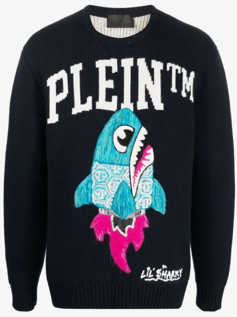 Philipp Plein suéter con cuello redondo y logo estampado