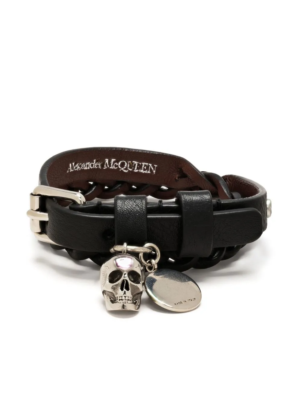

Alexander McQueen skull charm wrap bracelet - Black