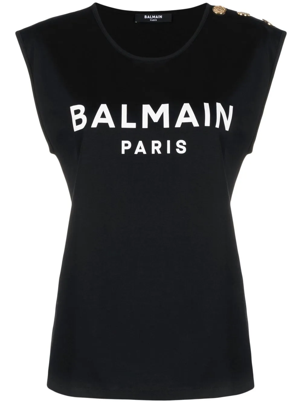 

Balmain playera con logo estampado - Negro