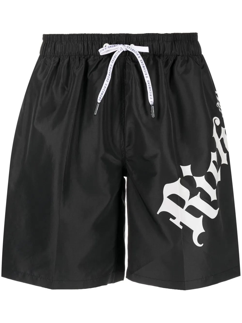 

John Richmond logo-print swim shorts - Black