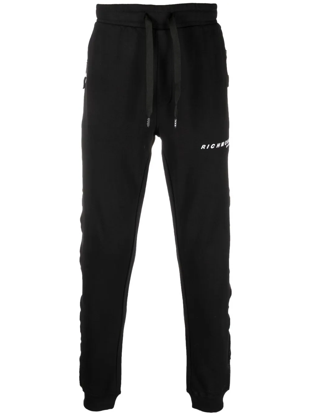 

John Richmond pants con logo estampado - Negro