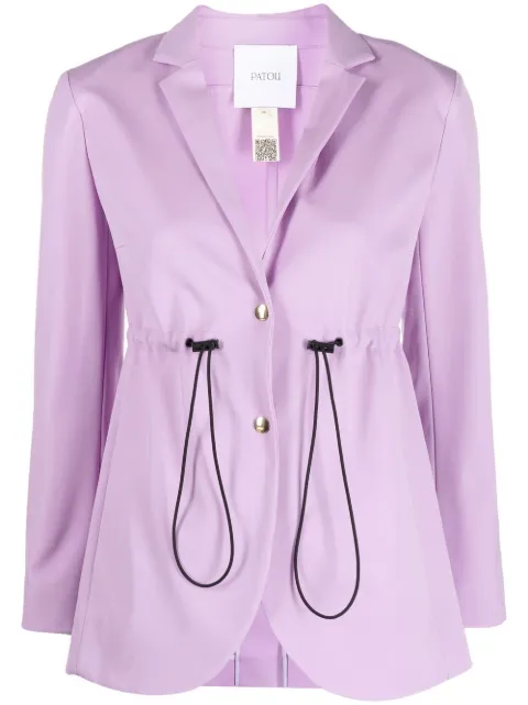 Patou Drawstring single-breasted blazer