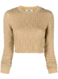 FENDI FF metallic threaded jumper - Gold