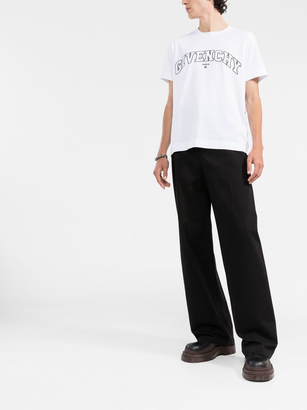 Givenchy logo-embroidered cotton T-shirt - White