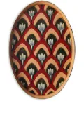 Les-Ottomans hand-painted iron tray - Red