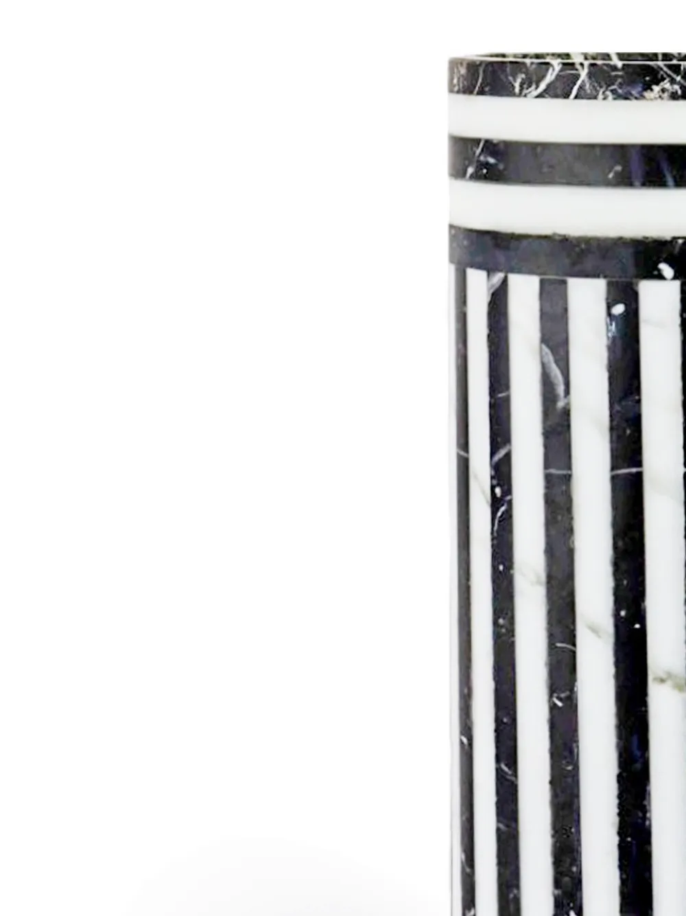  Editions Milano Bloom 2 Marble Vase - Black 