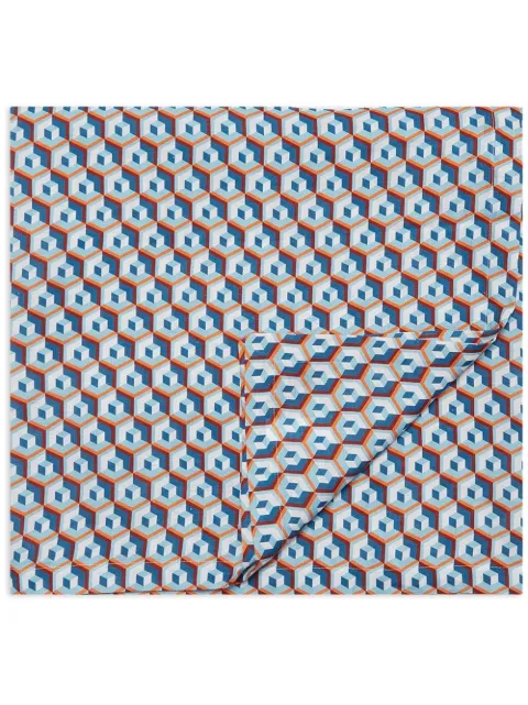 La DoubleJ geometric-print linen tablecloth 
