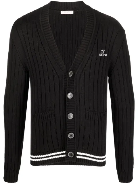 Valentino Garavani ribbed-knit V-neck cardigan
