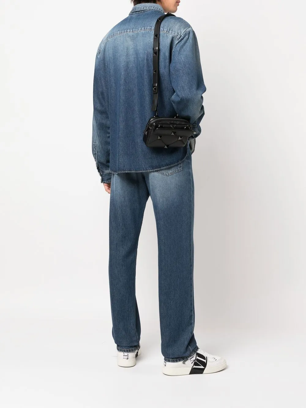 Valentino Garavani Roman schoudertas met studs - Zwart