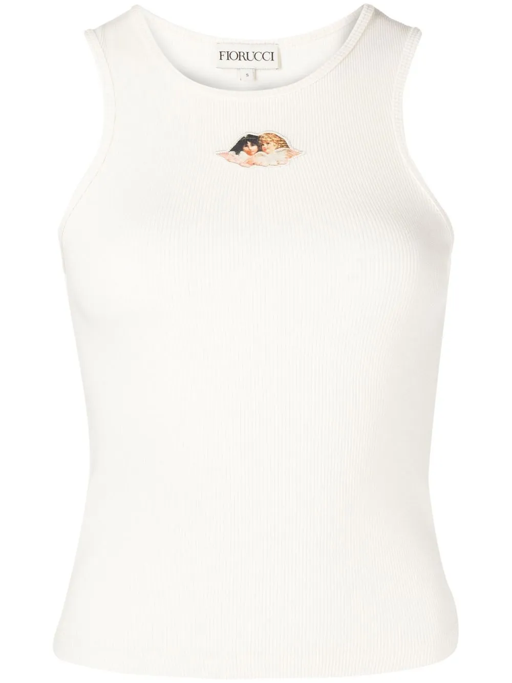 

Fiorucci top sin mangas con detalle de parche - Blanco