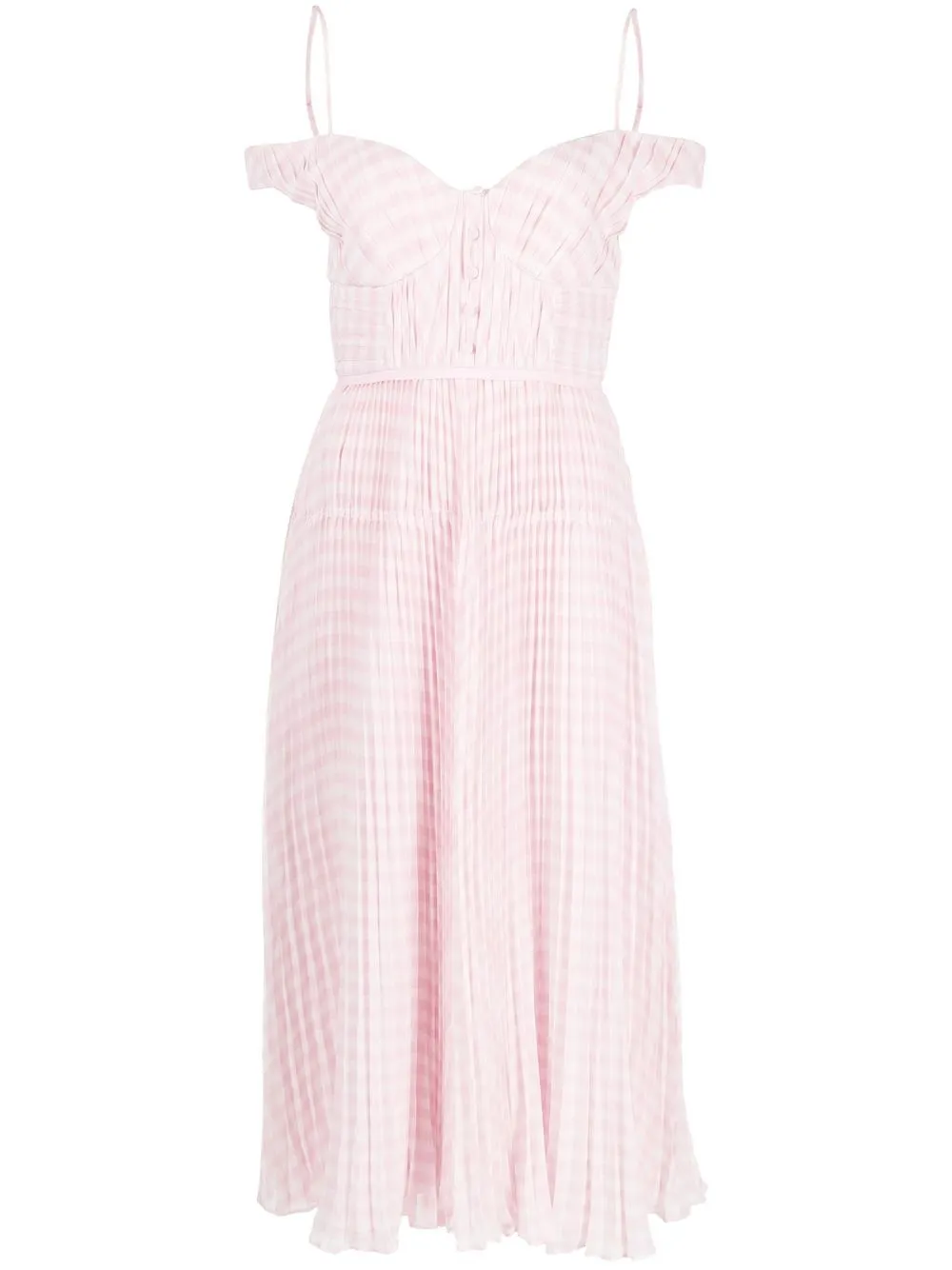 

Self-Portrait off-shoulder empire-line dress - Pink