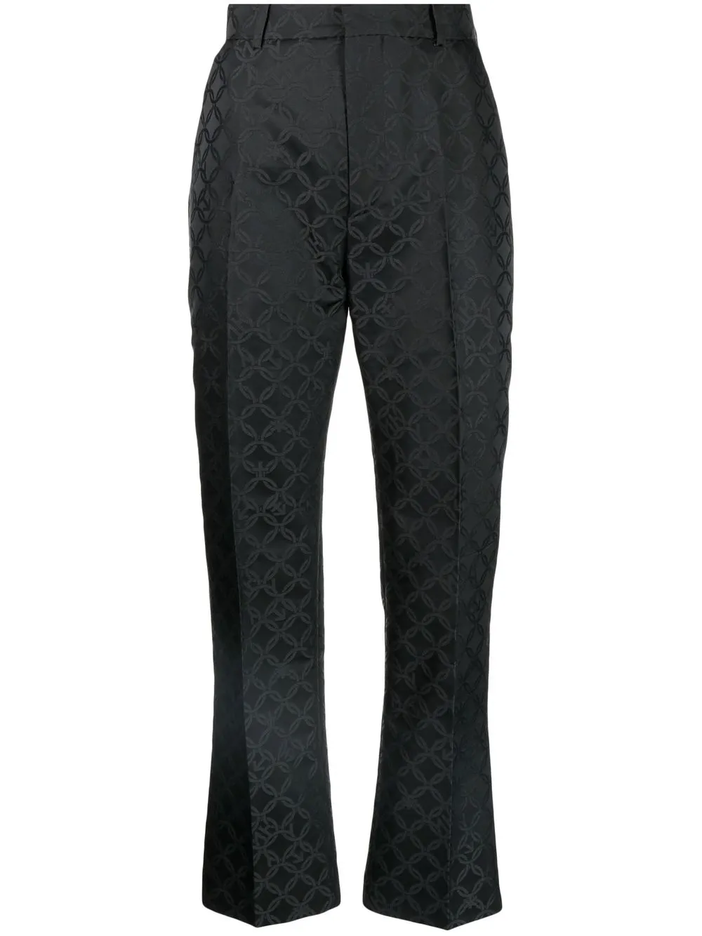 

Charles Jeffrey Loverboy jacquard-pattern straight-leg trousers - Black