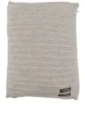 N.Peal ribbed cashmere cushion - Grey