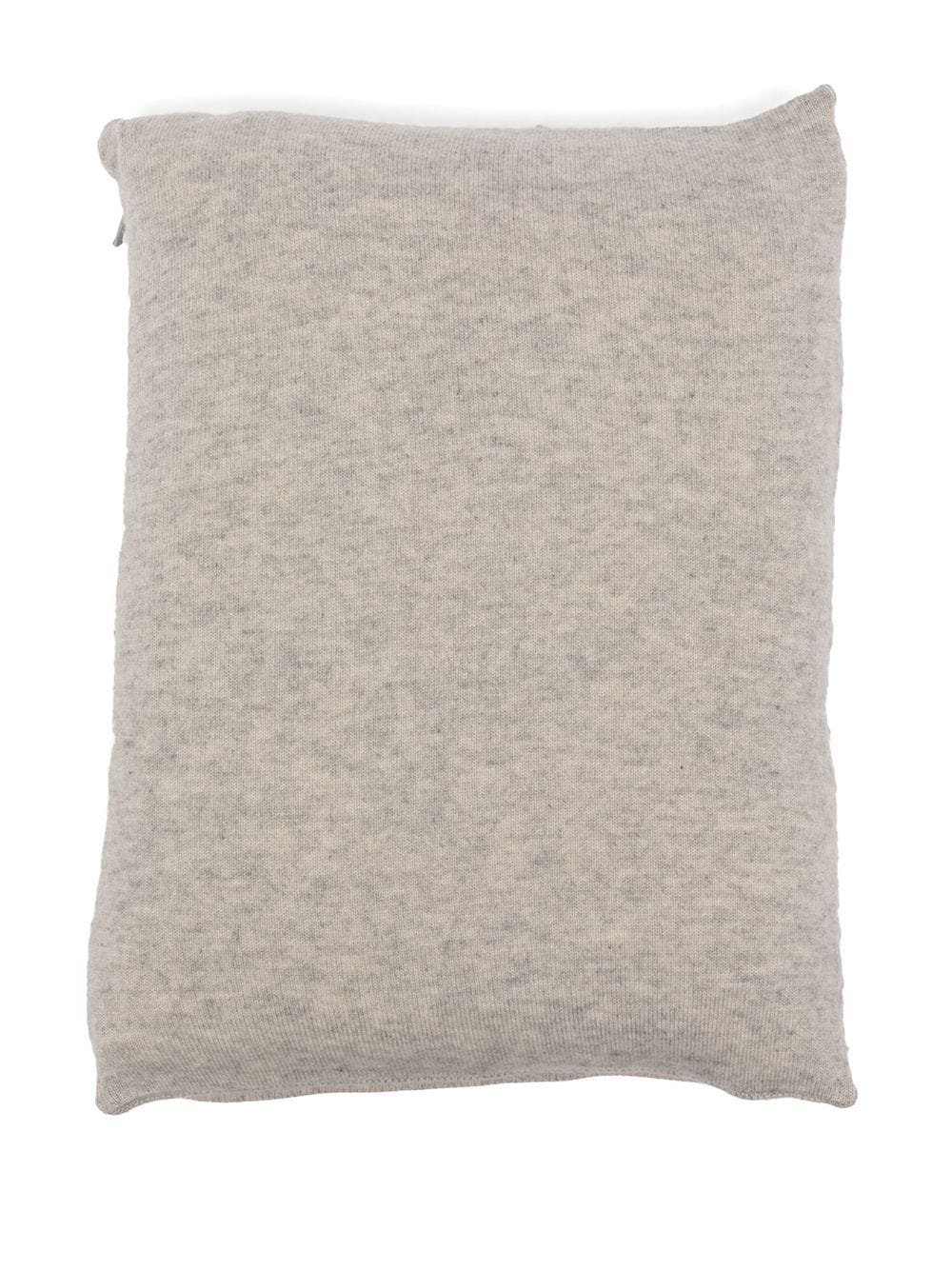 Shop N•peal Ribbed Cashmere Cushion In Grey