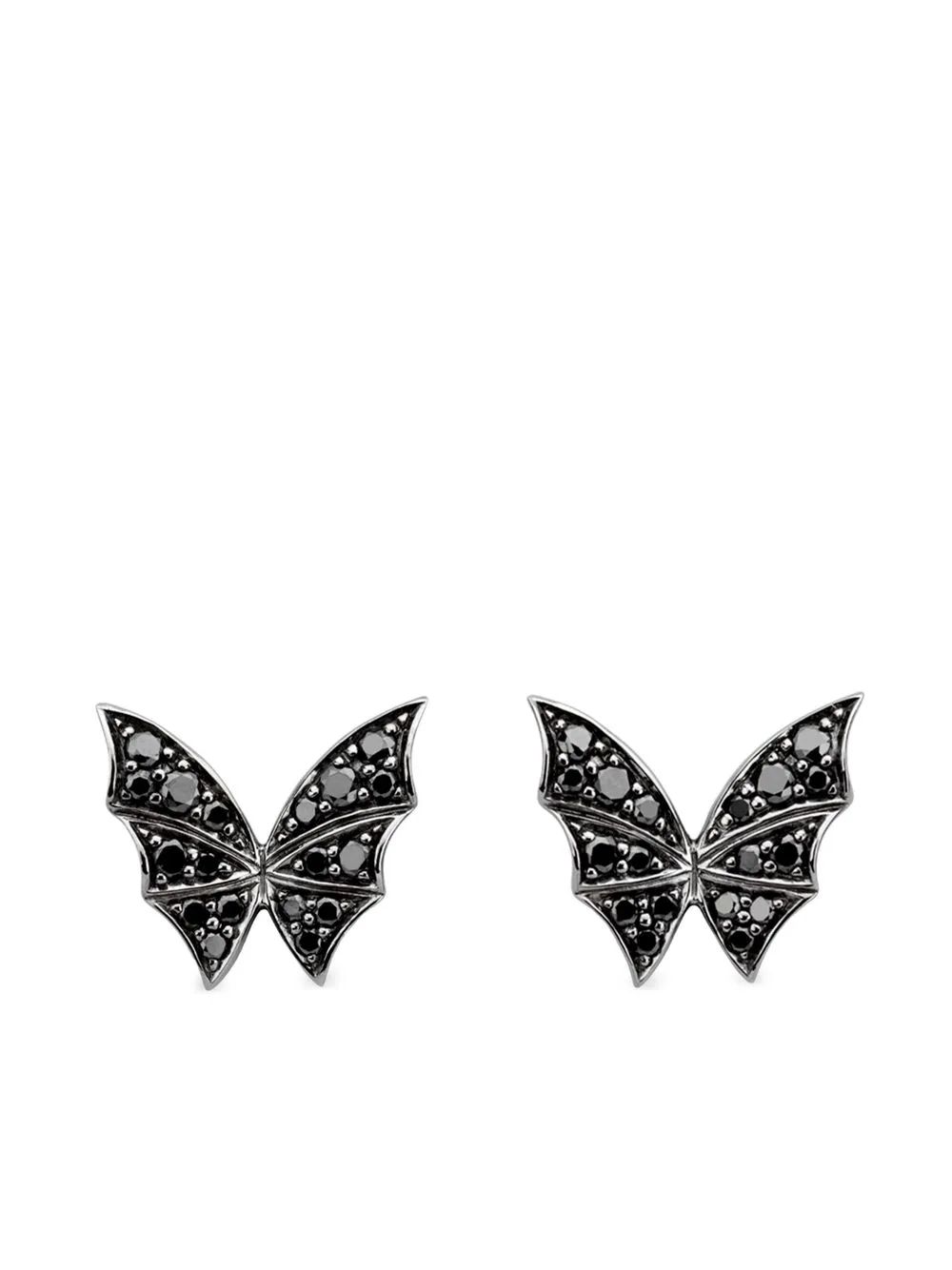 

Stephen Webster aretes Fly By Night en oro blanco de 18kt con diamantes - Negro