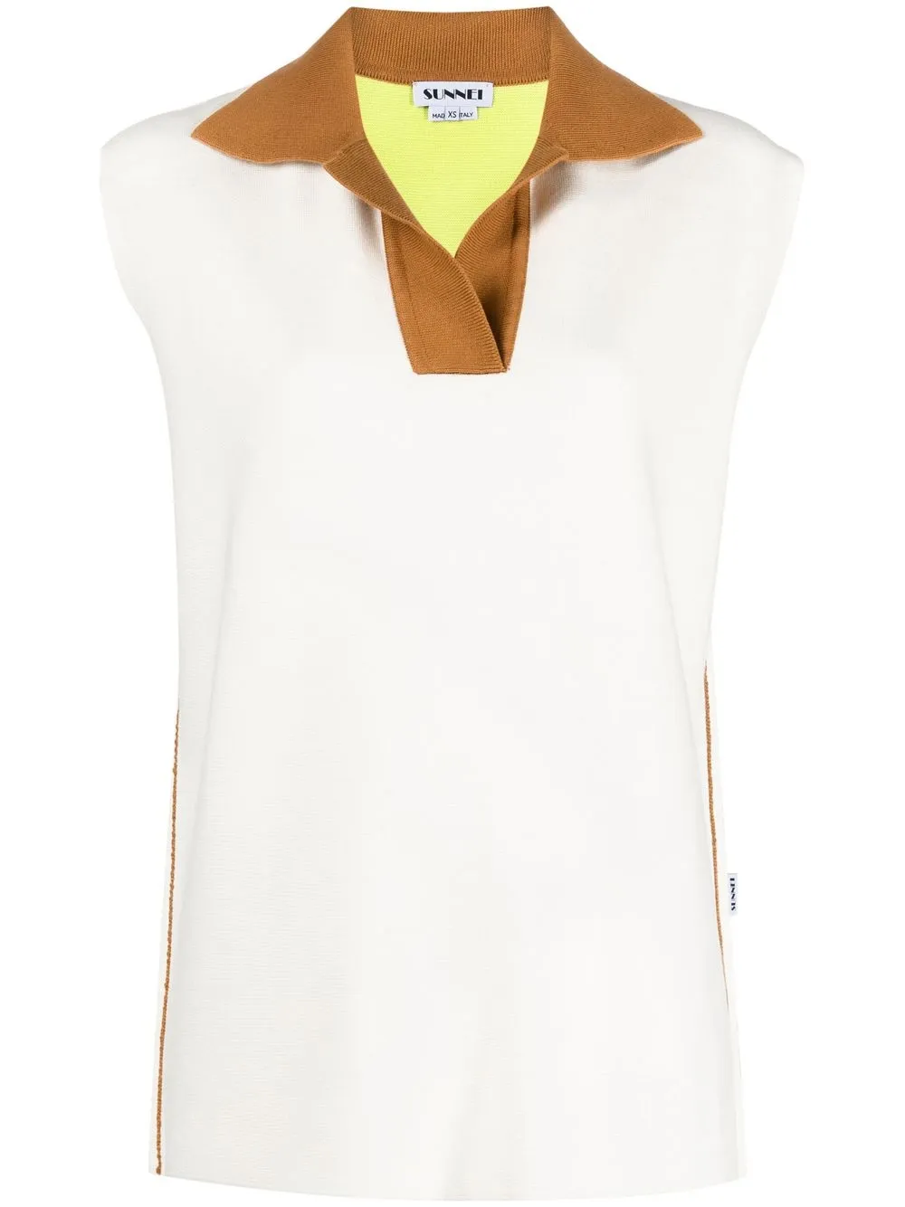 

Sunnei colour-block knitted top - Neutrals