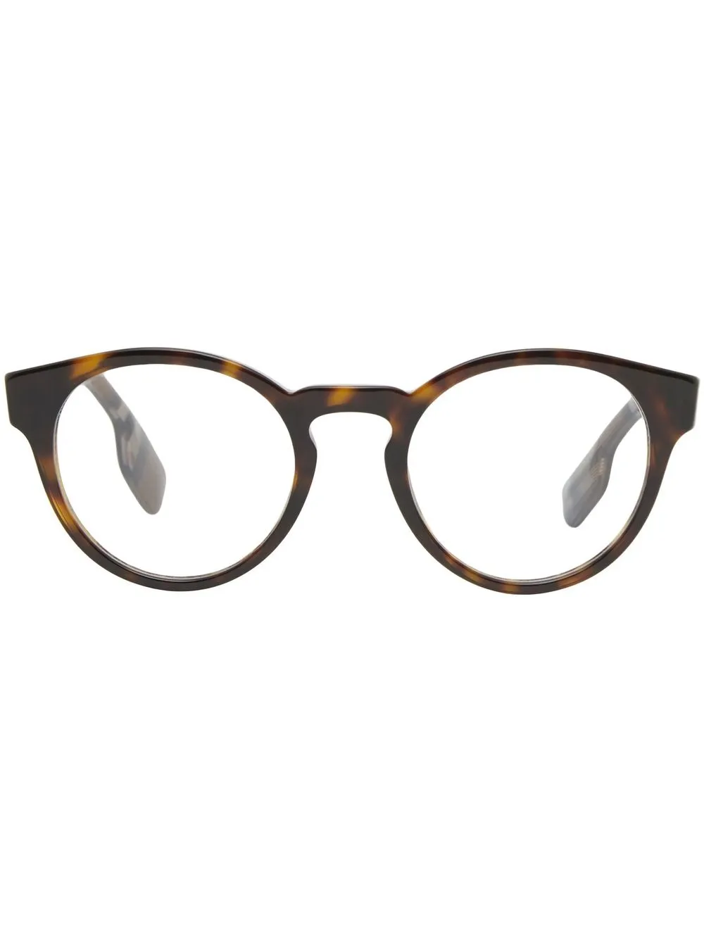 

Burberry tortoiseshell-effect round-frame glasses - Brown